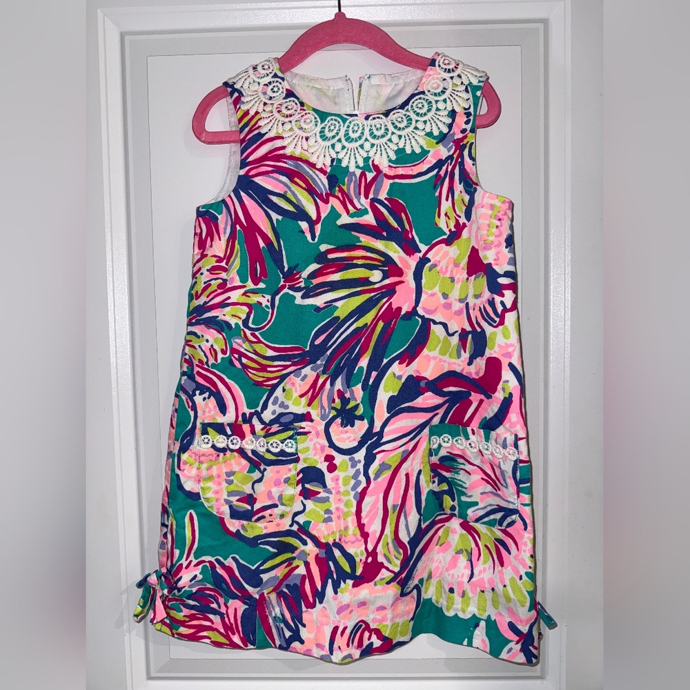 Lilly Pulitzer Pink and Green Kids Dress